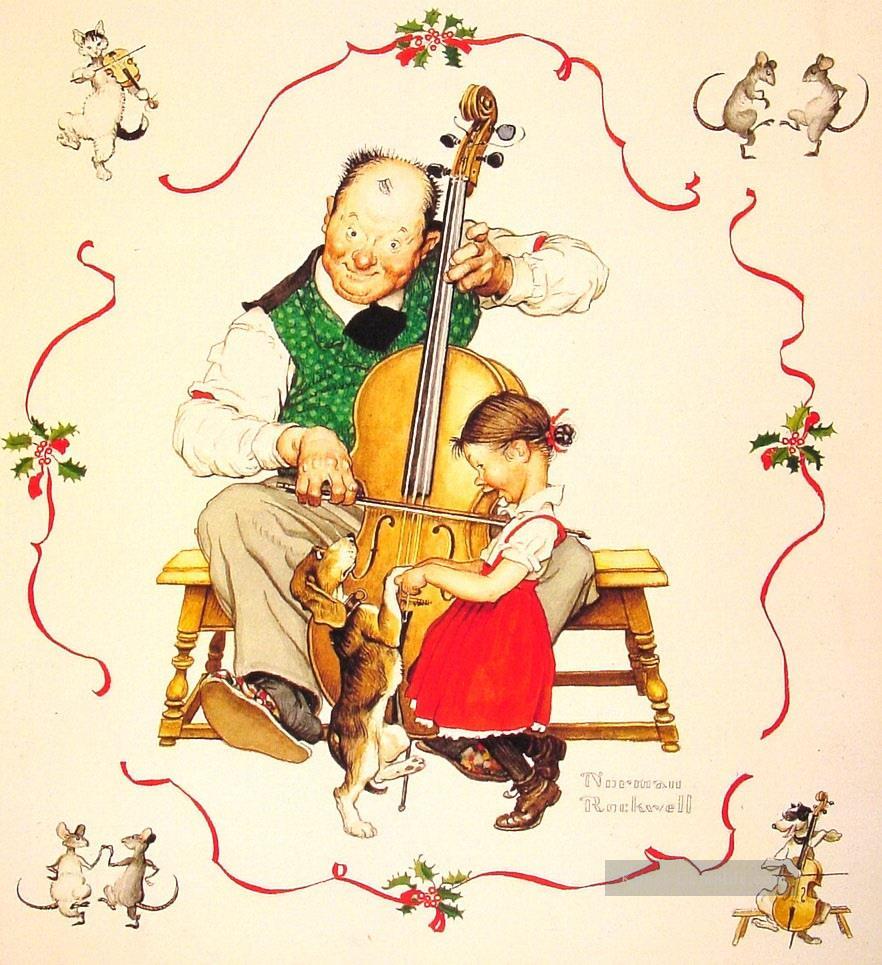 Weihnachtstanz 1950 Norman Rockwell Ölgemälde